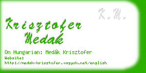 krisztofer medak business card